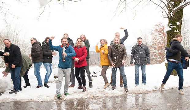 respekt-BIODYN 2017 im Schnee (Gruppe nicht ganz vollzählig)